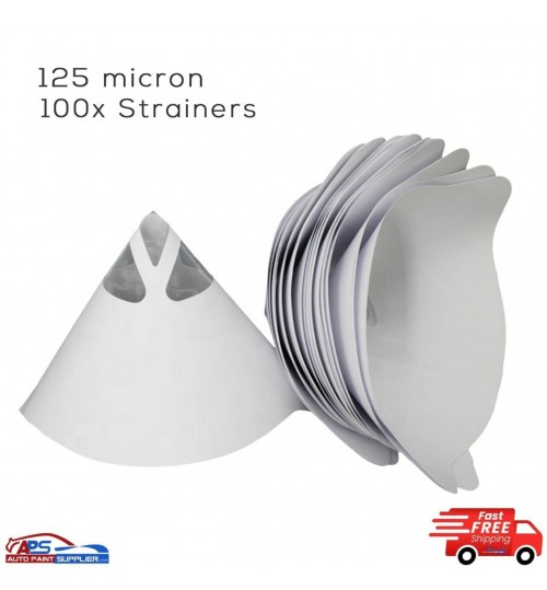 100x Paper Paint Strainer Filter 125 Micron Fine Mesh Paper Filter